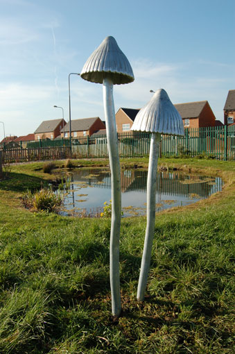 Pointy Top Toadstool Sculptures