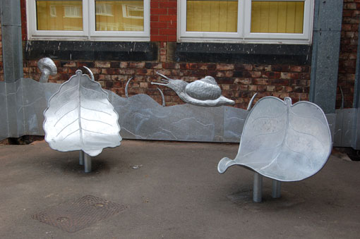 Sculpted Beech and Poplar Leaf Seats