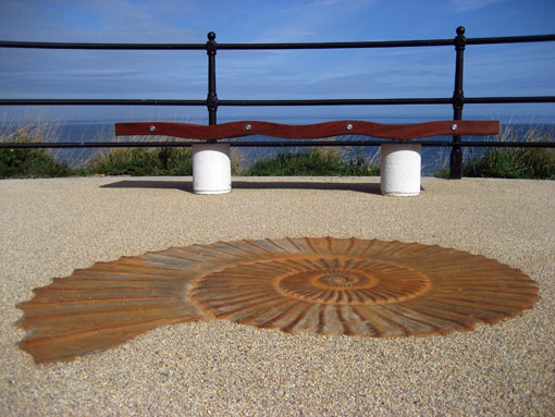 Giant Ammonite Floor Feature - Cast Iron Giant Ammonite Floor Feature - Cast Iron