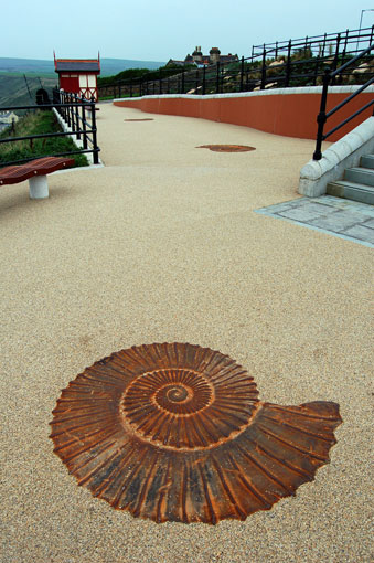 Giant Ammonite Floor Features - Cast Iron Giant Ammonite Floor Features - Cast Iron