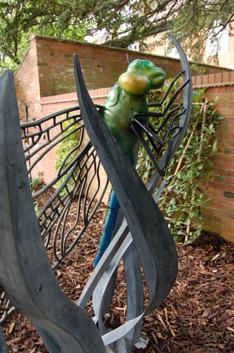 PS Dragonfly On Grass Sculpture