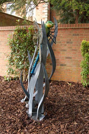 PS Dragonfly On Grass Sculpture